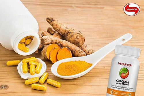 Curcuma Vitafor Jiang Huang 60 Capsulas 500mg Cúrcuma