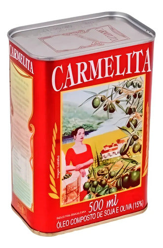 Oleo Composto Oliva Soja Carmelita 500ml Kit com 10 Unidades