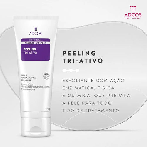 Peeling Tri Ativo Ácido Glicólico Esfoliante Adcos 120g