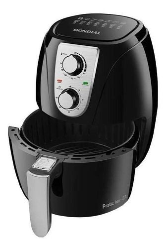 Fritadeira Sem Óleo Air Fryer 3,2L, Mondial, Preto/inox, 1500W, 110V - AF-34