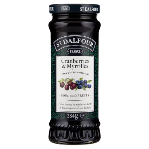 St Dalfour Geleia de Cranberry & Mirtilos (Cranberries & Myrtilles), 284g