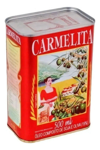 Oleo Composto Oliva Soja Carmelita 500ml Kit com 10 Unidades