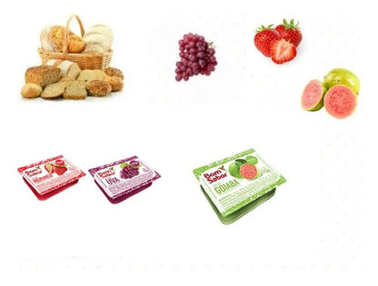 Geleia Diet Morango e Uva  Mista Sache Blister 15g Cx 144 un