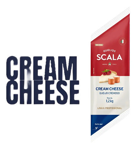 Cream Cheese Scala Bisnaga 1,2 Kg Linha Profissional