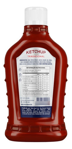 Ketchup Tradicional Hemmer Squeeze 1kg Livre Glúten