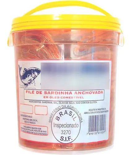 Filé De Sardinha Anchovada Ribamar Balde 1kg