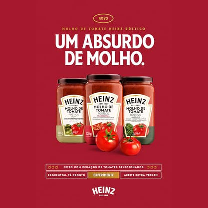 Heinz Molho de Tomate Rústico Tradicional em vidro, 320G