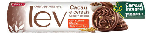 Biscoito Integral Cacau E Cereais Marilan Lev Pacote 150g