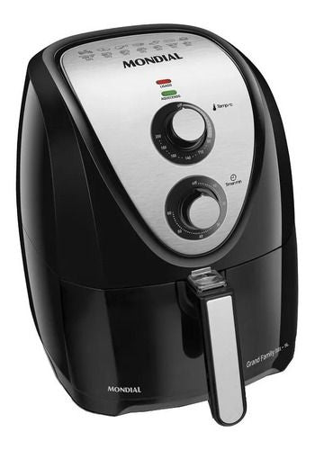 MONDIAL Fritadeira Sem Óleo Grand Family Inox - 5L, 127V, Preto, 1900W - AFN-50-BI