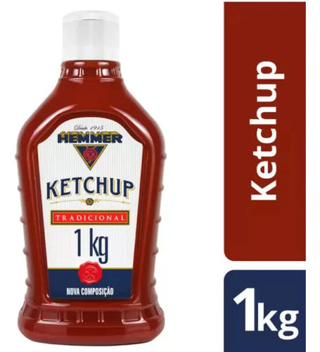 Ketchup Tradicional Hemmer Squeeze 1kg Livre Glúten
