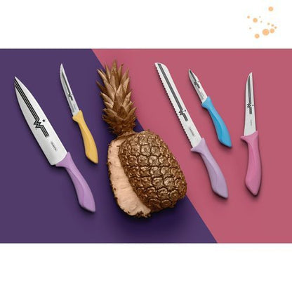 Jogo De Facas 5 Pcs Mulher Maravilha Colorido - Sortidos Com Laminas Aco Inox E Cabos Pp