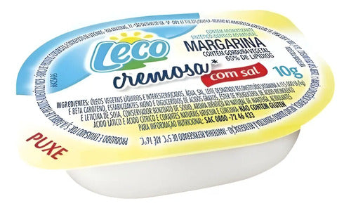 Margarina Sachê Com Sal Leco Cremosa 10g Cx 48 Un