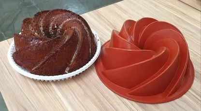 Forma Bolo Silicone Volcano Cimapi 200x80mm Vermelho