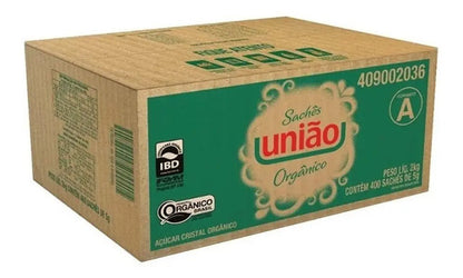 Açúcar Cristal Orgânico União Sache 400x5g