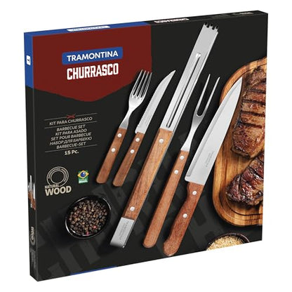 Kit para Churrasco 15 Peças Tramontina Natural