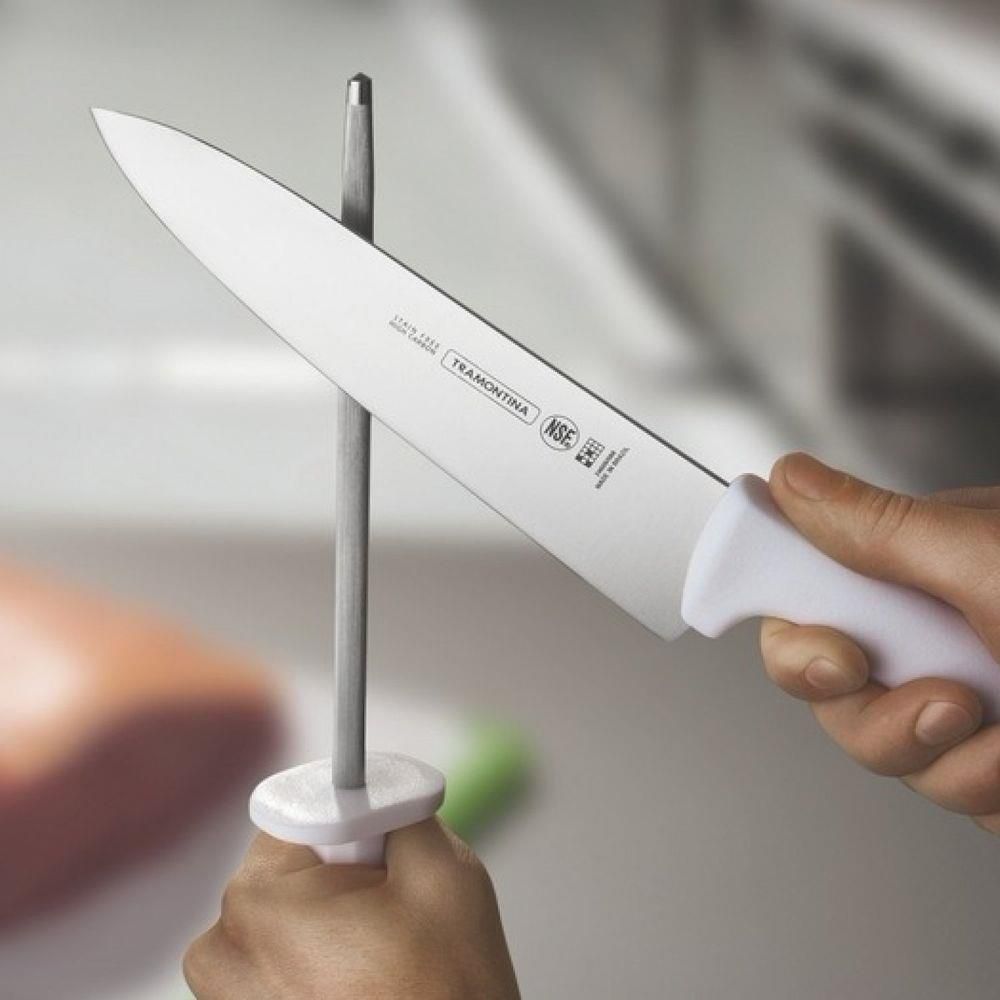 Kit de Facas Para Carne 12 peças Tramontina Profisional Com Lâmina Em Aço Inox E Cabo De Polipropileno Branco Com Proteç