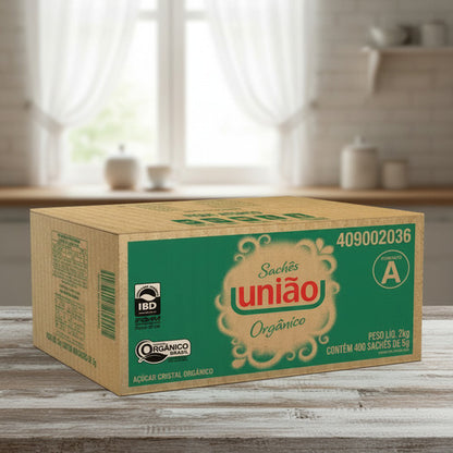 Açúcar Cristal Orgânico União Sache 400x5g