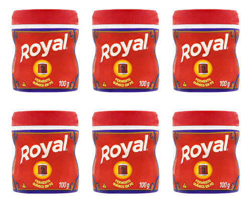 Fermento Em Pó Royal 250g - Embalagem Com 6 Unidades