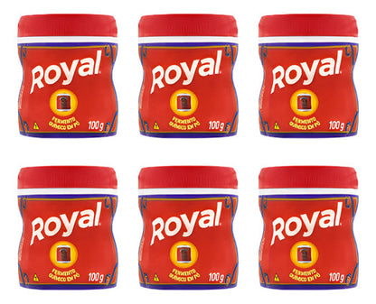 Fermento Em Pó Royal 250g - Embalagem Com 6 Unidades