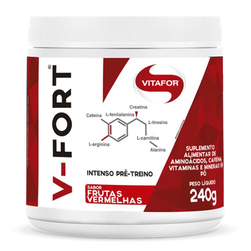 V-Fort Pré Workout (240g) - Sabor Frutas Vermelhas, VitaFor