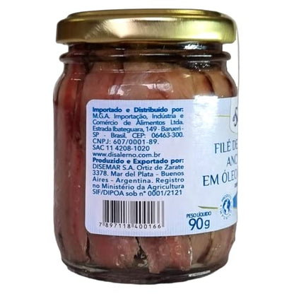 File de Anchova Argentino Di Salerno vidro 90g