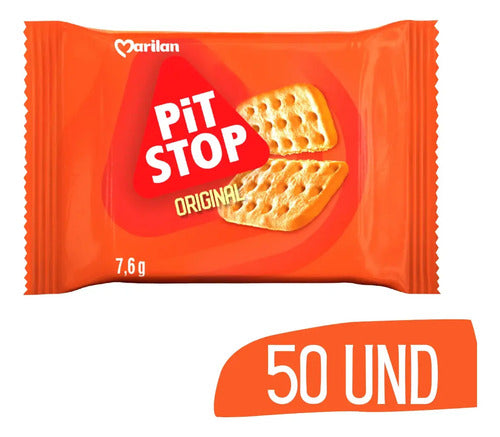 Biscoito Marilan  Mini Sache Pit Stop 7,6g  Cx- 50 Unidades
