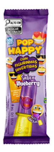 Pirulito Pop Happy Pinta Lingua Blueberry Pirulito De Dedo