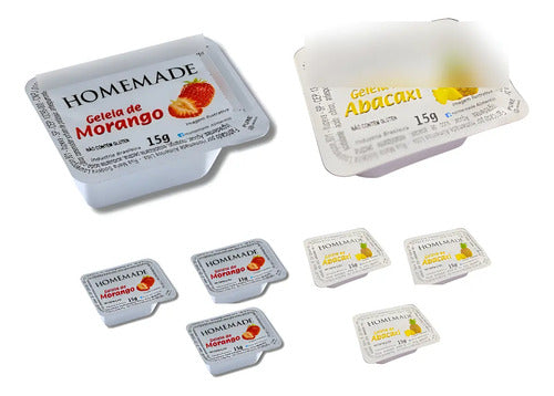 Geleia Homemade Kit 36 Blister Sache Mini Morango Abacaxi