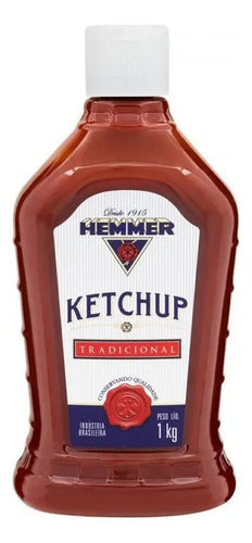 Ketchup Tradicional Hemmer Squeeze 1kg Livre Glúten