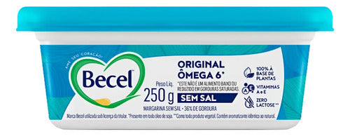 Margarina Sem Sal Becel 250g Omega 6 Zero Lactose Vitamina A e E