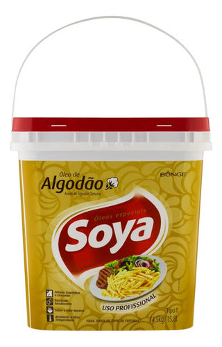 Óleo De Algodão Soya 15,8l Balde Sem Glúten