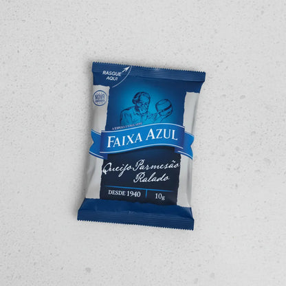 Faixa Azul Queijo Parmesão Ralado Sache 100 Unidades De 10g