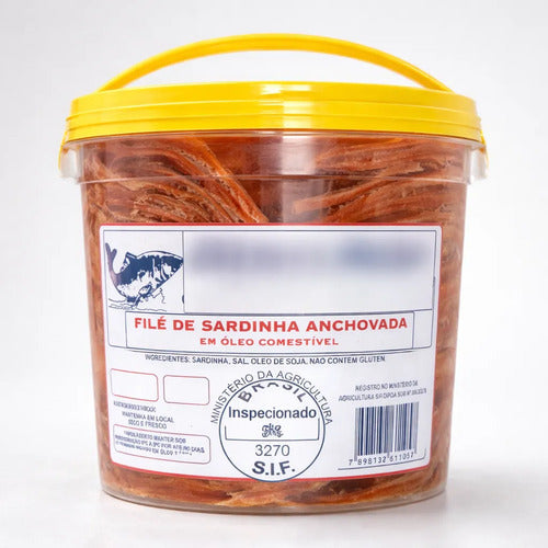 Filé De Sardinha Anchovada Ribamar Balde 1kg