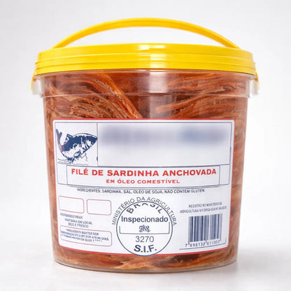 Filé De Sardinha Anchovada Ribamar Balde 1kg