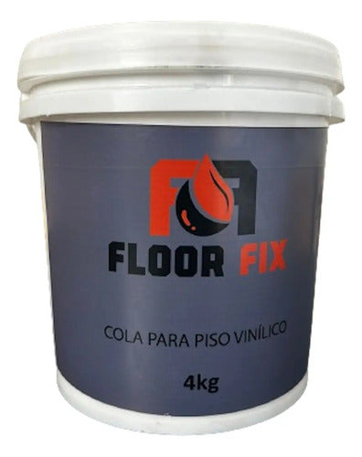 Cola Para Piso Vinilico Adesivo Floor Fix Balde 4kg Branco