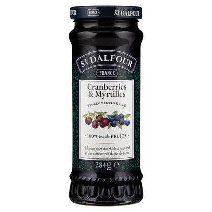 St Dalfour Geleia de Cranberry & Mirtilos (Cranberries & Myrtilles), 284g
