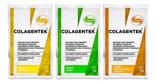 Colagentek (10 Sachês) - Sabor Laranja C/ Acerola, Vitafor