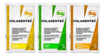 Colagentek (10 Sachês) - Sabor Laranja C/ Acerola, Vitafor