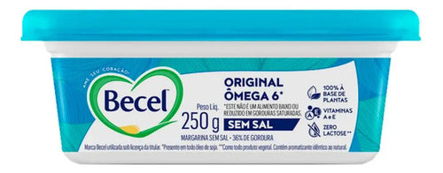 Margarina Sem Sal Becel 250g Omega 6 Zero Lactose Vitamina A e E