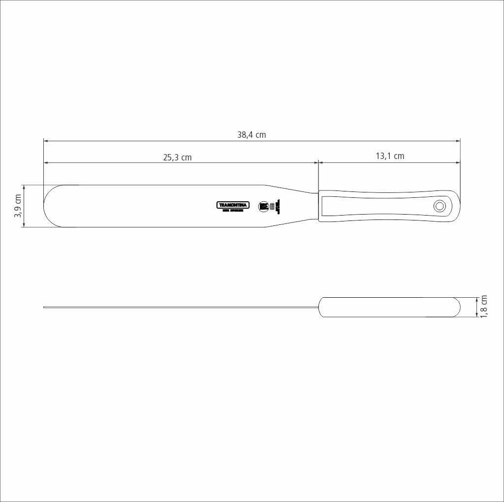 Espátula Confeiteiro Inox Tramontina Profissional Branco