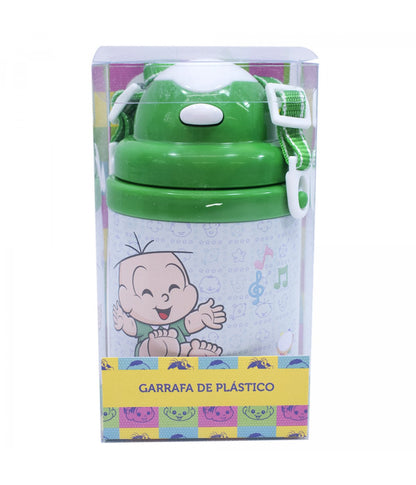 Garrafa Com Canudo E Alça Cebolinha Bebê 380ml Turma Da Mônica Presentes