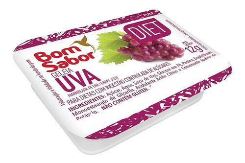 Geleia Diet Morango e Uva  Mista Sache Blister 15g Cx 144 un