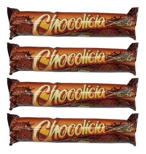 Biscoito Chocolicia Kit Com 4 Unidades 132g