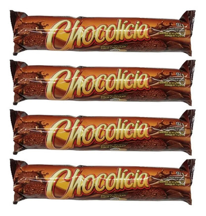 Biscoito Chocolicia Kit Com 4 Unidades 132g