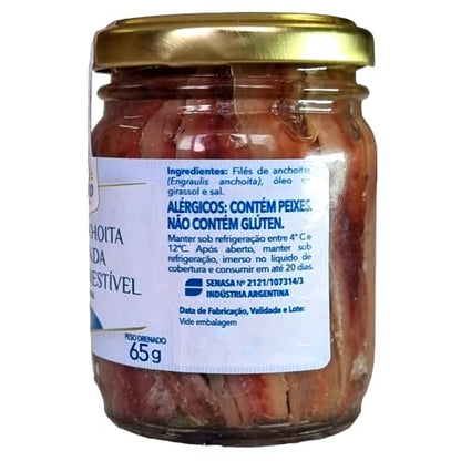 File de Anchova Argentino Di Salerno vidro 90g