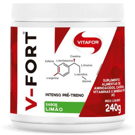 V-Fort Pré Workout (240g) - Sabor Limão, VitaFor
