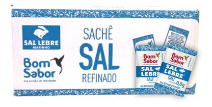 Sal Refinado Lebre Bom Sabor Sache 0,8g -cx 2000 Unidades