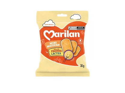 Biscoito Mini Maizena Marilan Farinha Láctea Sachê 30g Display Com 10 Pacotes