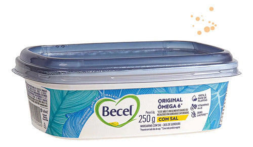 Margarina Com Sal Becel 250g Omega 6 Zero Lactose Vitamina A e E
