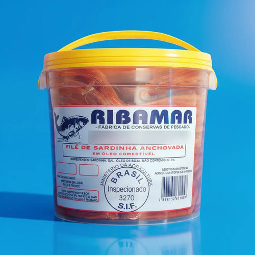 Filé De Sardinha Anchovada Ribamar Balde 1kg